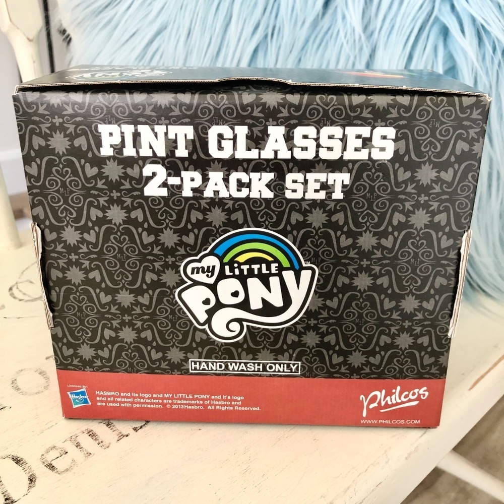 MY LITTLE PONY - MLP, 2013, HMV Exclusive, Pint Glass 2-Pack, NEW In Box - Picture 4 of 8